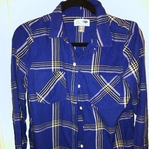 Blue Flannel Button Down (Old Navy)